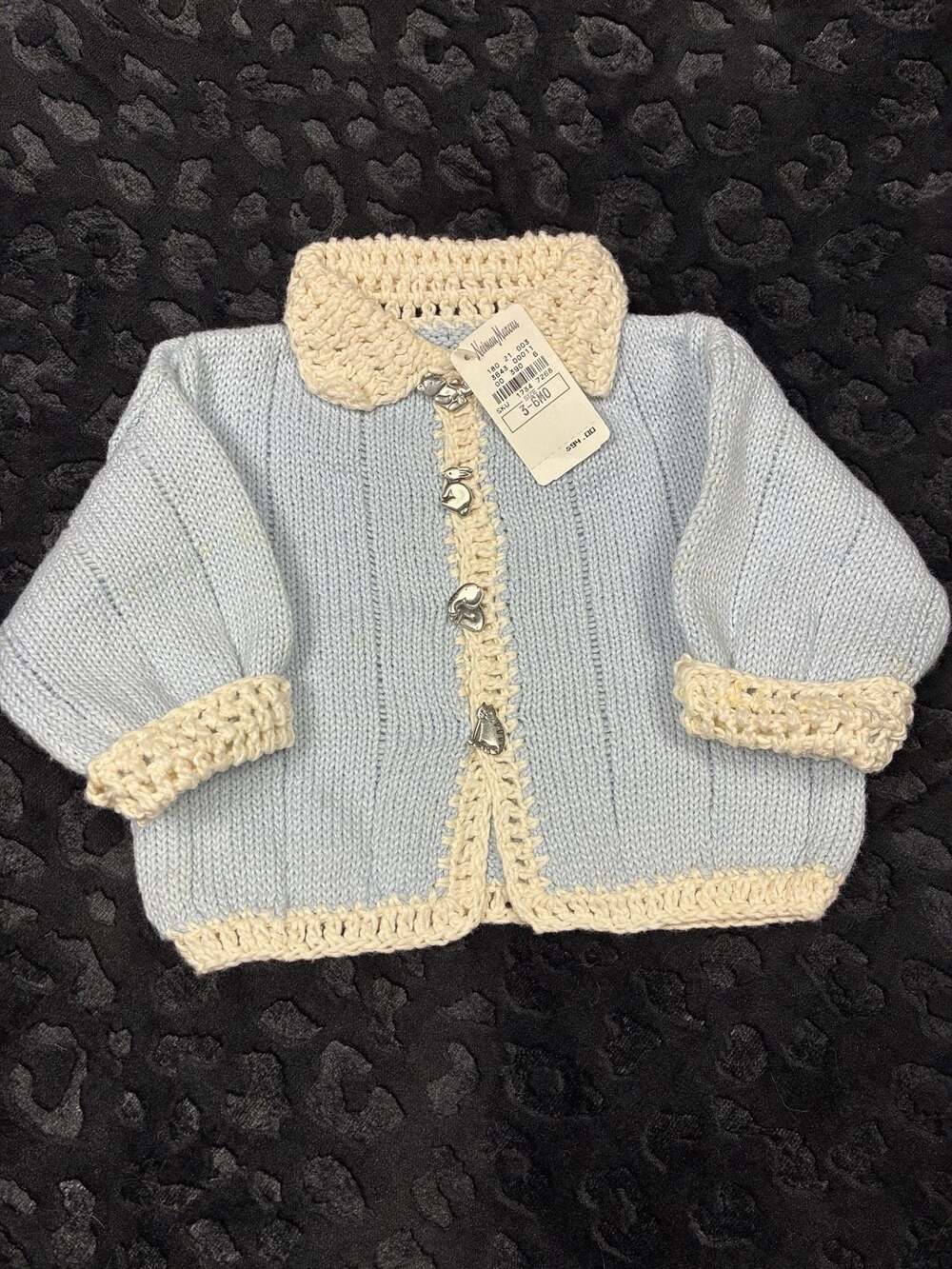 Neiman Marcus Baby Cardigan Size 3-6MO Blue Knit Sweater